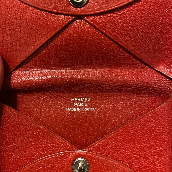 Hermes Calvi Leather card holder - Picture 2 of 4